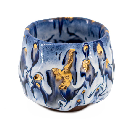 Пиала авторская ручной работы "Лёд и золото" 100 мл  | 茶杯. Цена: 16&nbsp;210.70 ₽ руб.