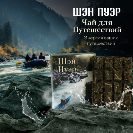Прессованный шэн пуэр - Чай для Путешествий "Шэн Пуэр", 70 г, 