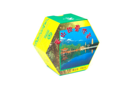 Прессованный шэн пуэр - Шэн пуэр 2006 г. «Цаншань иньхао» марки «Сосна и журавль» завода «Сягуань» 100 г, 