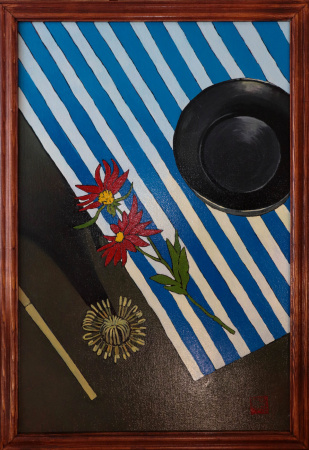 Картина «Встреча с красным цветком», масляные краски, холст 40х60. Николай Леушин. Цена: 5&nbsp;000 ₽ руб.