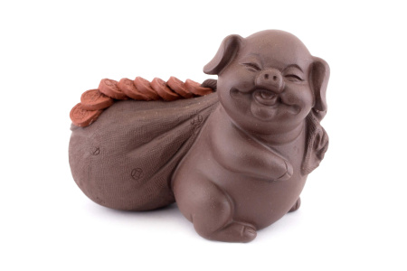 Чайная игрушка «Поросёнок с денежным мешком». Цена: 2 700 ₽ руб.