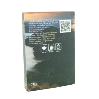 Прессованный шу пуэр - Шу пуэр Travel tea "Ripe puerh tea", 70 г., 