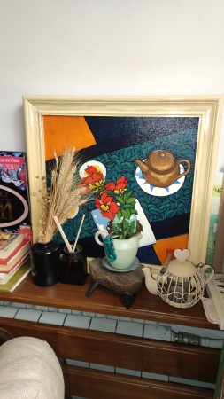 Картина «Время между лепестками», масляные краски, холст 40х40. Николай Леушин. Цена: 5&nbsp;000 ₽ руб.