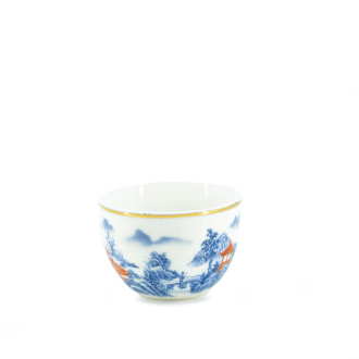Пиала фарфоровая "Рассвет в горах", 100 мл.  | 茶杯. Цена: 1 580 ₽ руб.