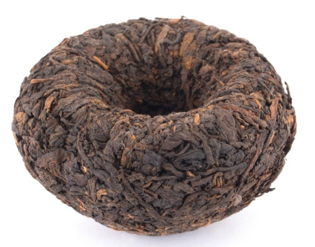 Прессованный шу пуэр - Шу пуэр 2007 г. «Люкс» марки "Сосна и журавль" завода "Сягуань" гнездо 100 г, 