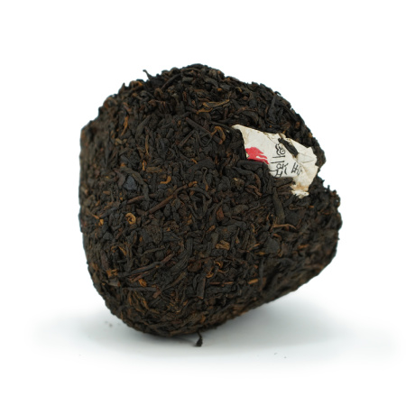 Прессованный шу пуэр - Шу пуэр 2010 г. марки "Священное пламя" завода "Сягуань" гриб 250 г, 