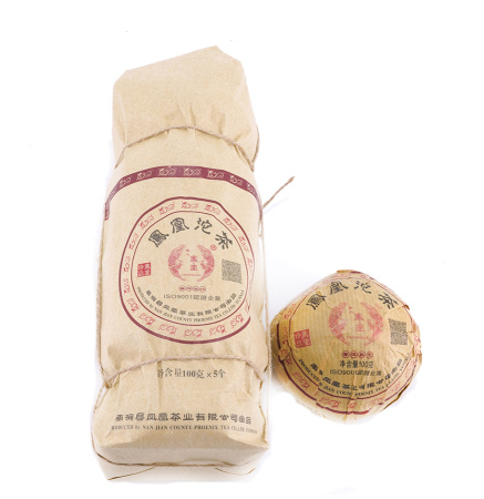 Прессованный шу пуэр - Шу пуэр 2021 г. завода «Цицай фэнхуан» гнездо 100 г, 