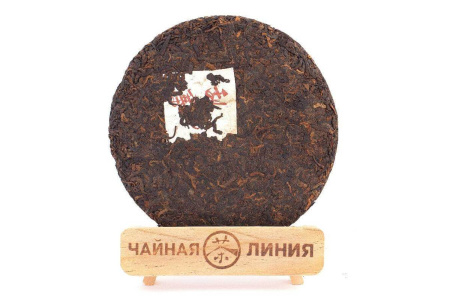 Прессованный шу пуэр - Шу пуэр 2019 г. «Ветреная деревня гор Иу» завода «Чжоуши» 357 г, 